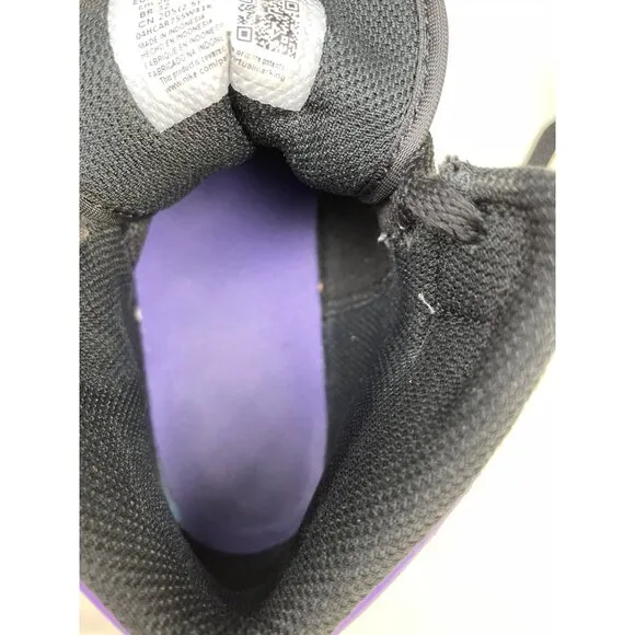 Nike Air Jordan Unisex Kids White Black Purple Sneakers Shoes Size 1.5 SKU 6717