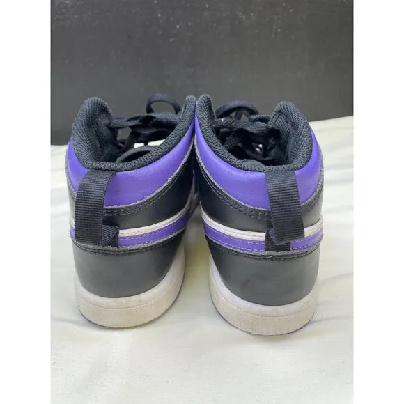 Nike Air Jordan Unisex Kids White Black Purple Sneakers Shoes Size 1.5 SKU 6717