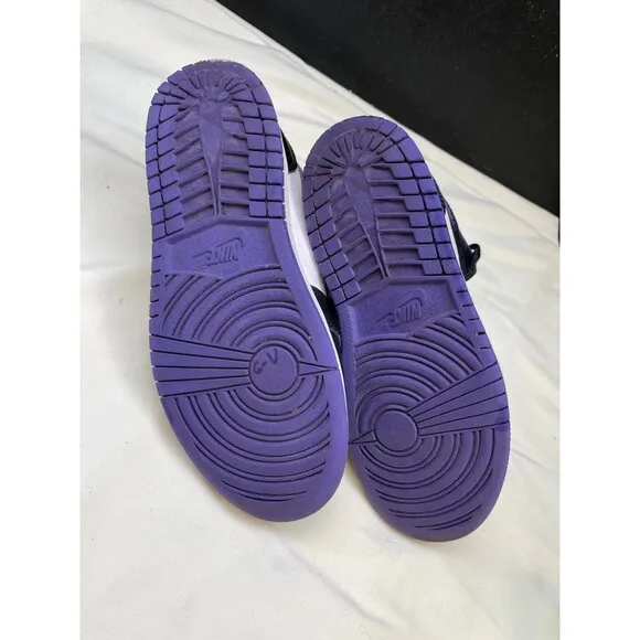 Nike Air Jordan Unisex Kids White Black Purple Sneakers Shoes Size 1.5 SKU 6717