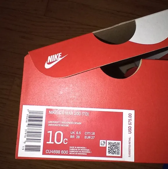 Nike Air Max 200 toddler size 10 NIB fruit