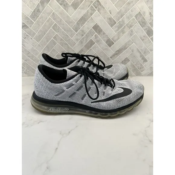 Nike Air Max 2016 Grey Black Oreo Running Shoes Sneakers 806771-101 Mens Size 14