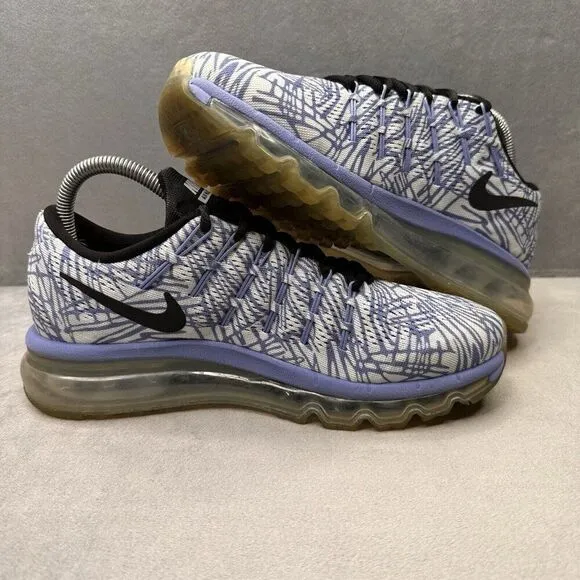 Nike Air Max 2016 Print Womens Size 8 Shoes Racer Chalk Blue Running Sneakers