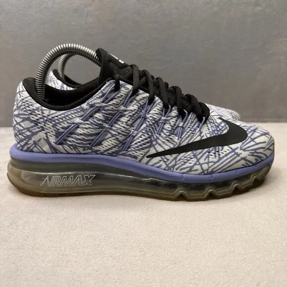 Nike Air Max 2016 Print Womens Size 8 Shoes Racer Chalk Blue Running Sneakers