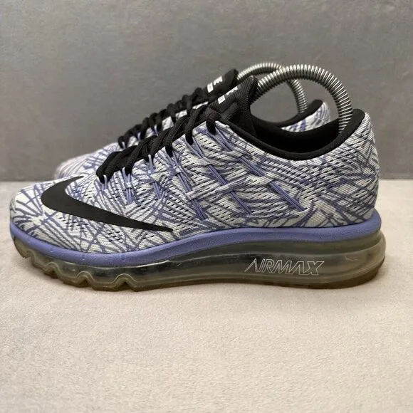 Nike Air Max 2016 Print Womens Size 8 Shoes Racer Chalk Blue Running Sneakers