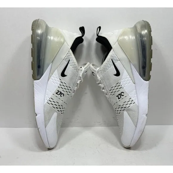 Nike Air Max 270 Running Shoes White Black Men’s Size 13 AH8050-100