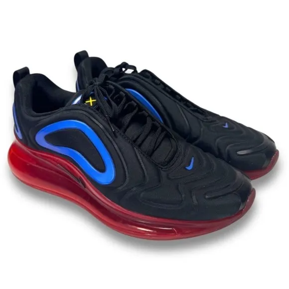 Nike Air Max 720 AO2924-014 Black Red Blue Running Lifestyle Shoes Mens Size 8