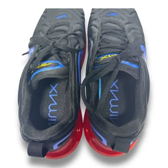 Nike Air Max 720 AO2924-014 Black Red Blue Running Lifestyle Shoes Mens Size 8
