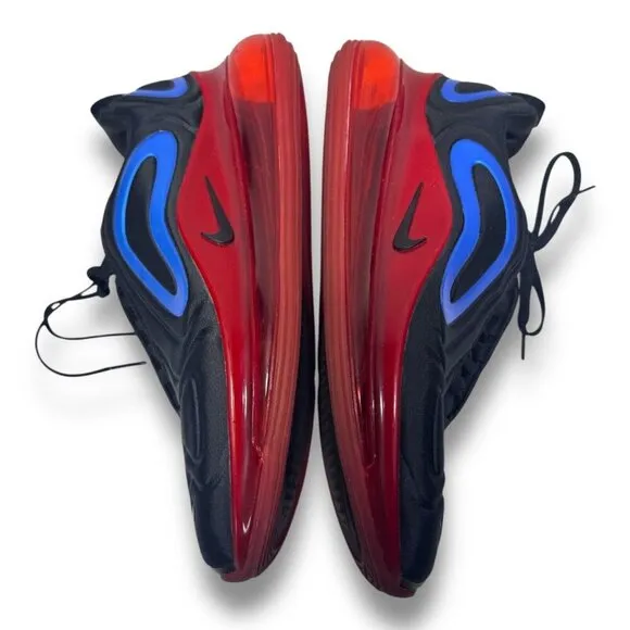 Nike Air Max 720 AO2924-014 Black Red Blue Running Lifestyle Shoes Mens Size 8