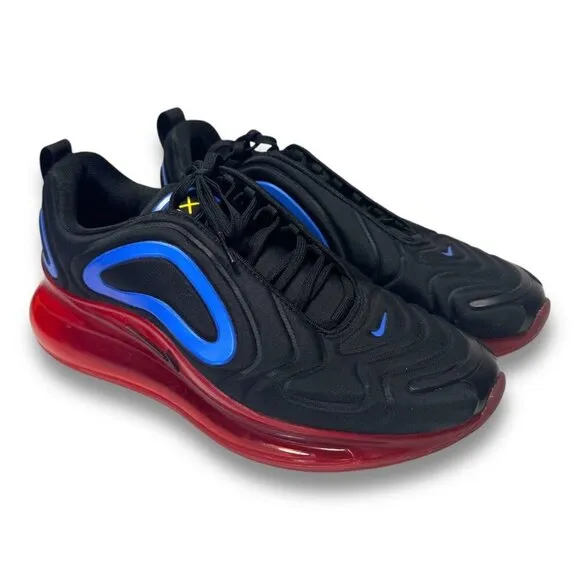 Nike Air Max 720 AO2924-014 Black Red Blue Running Lifestyle Shoes Mens Size 8