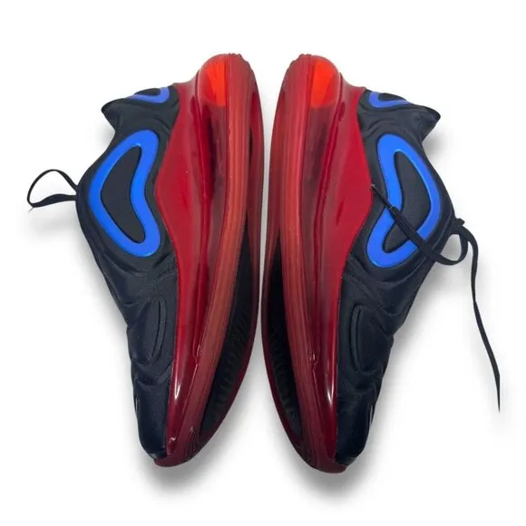 Nike Air Max 720 AO2924-014 Black Red Blue Running Lifestyle Shoes Mens Size 8