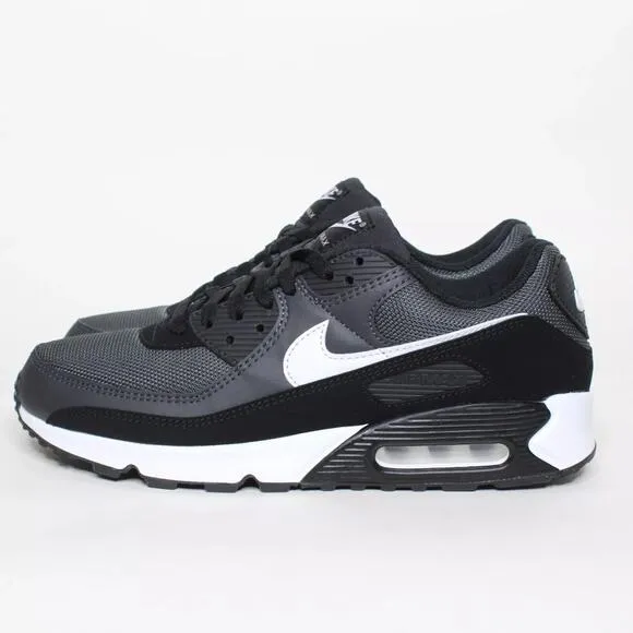 Nike Air Max 90 Black White Grey Athletic Running Shoes CN8490-002 Mens Size 11