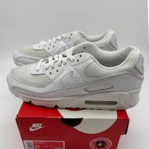 Nike Air Max 90 Essential Sneakers All White Classic Shoes Size 8.5