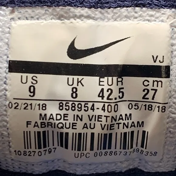 Nike Air Max 90 Premium SE Blue/Cream Running Shoes 858954-400 Men's Sz 9