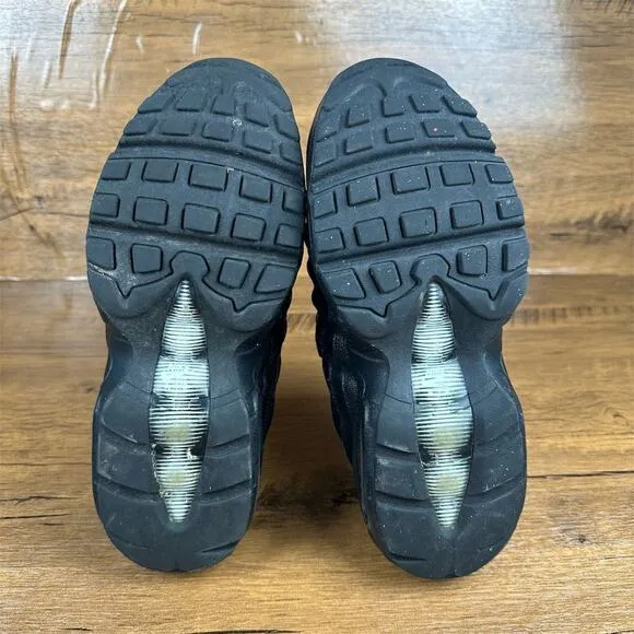 Nike Air Max 95 Recraft GS Triple Black Kids Sneakers Size 5.5Y