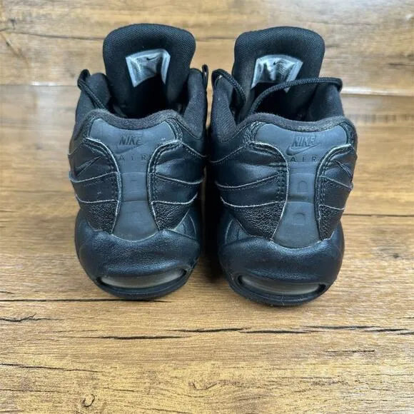 Nike Air Max 95 Recraft GS Triple Black Kids Sneakers Size 5.5Y