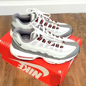 Nike Air Max 95 White and Gray Sneakers