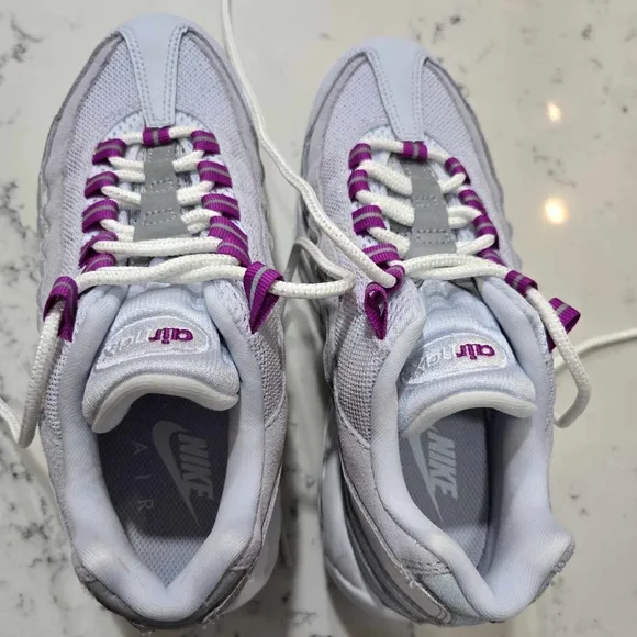 Nike Air Max 95 Women’s Running Shoes &quot;Gray Hyper Violet&quot; 307960-203 New