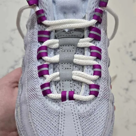 Nike Air Max 95 Women’s Running Shoes &quot;Gray Hyper Violet&quot; 307960-203 New