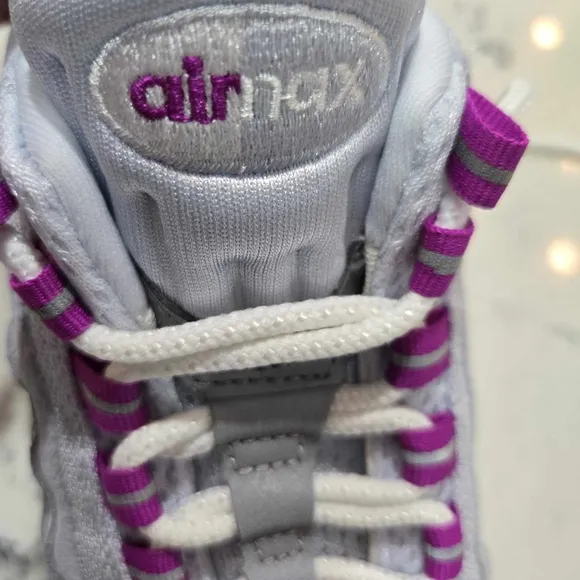 Nike Air Max 95 Women’s Running Shoes &quot;Gray Hyper Violet&quot; 307960-203 New