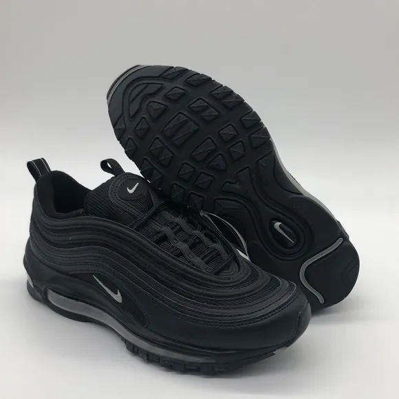 Nike Air Max 97 Women's Black Metallic Silver Running Shoes DM8347-001 NWOB