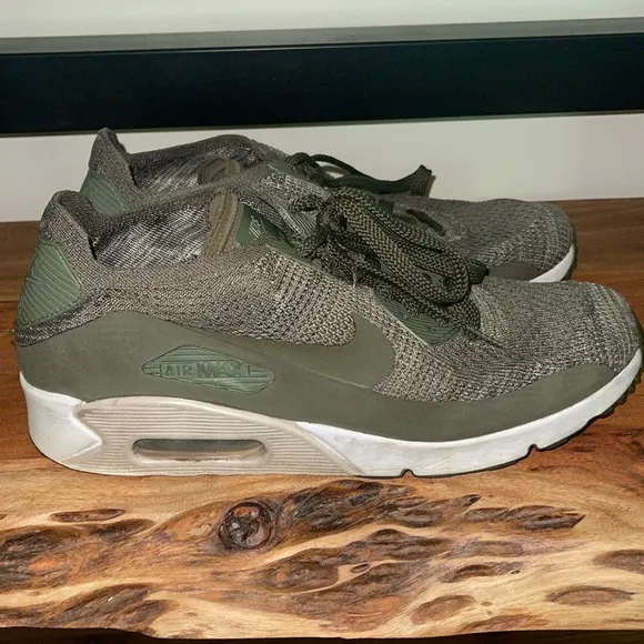 Nike Air Max Army Green and Tan Running Shoes