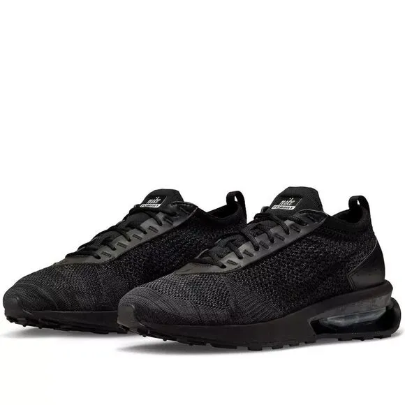 Nike Air Max Flyknit Racer &quot;Triple Black&quot; Shoes, Black, Men's 10.5/Women's 12