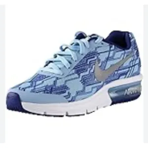 NIKE AIR MAX Juniors SEQUENT Blue Sneakers 7Y 9W Athleisure Running Tennis Sport