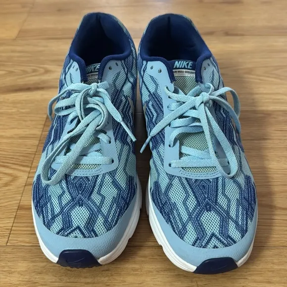 NIKE AIR MAX Juniors SEQUENT Blue Sneakers 7Y 9W Athleisure Running Tennis Sport