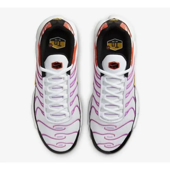 Nike Air Max Plus DZ3671-100 Women's White/Pink-Orange Running Shoes NR4295