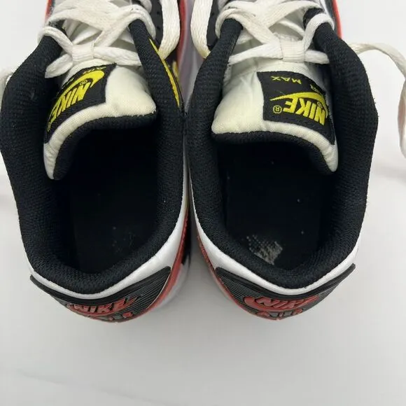 Nike Air Max Shoes Boys Sz 5.5Y Black‎ White Red Yellow Athletic 833412-120