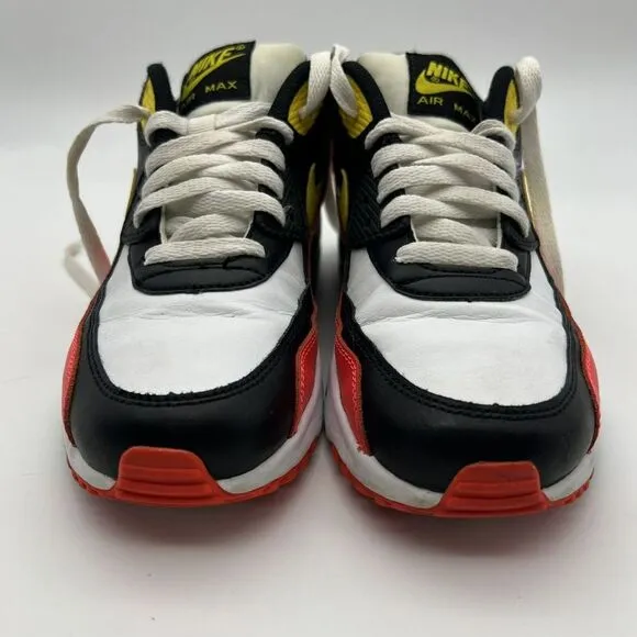 Nike Air Max Shoes Boys Sz 5.5Y Black‎ White Red Yellow Athletic 833412-120