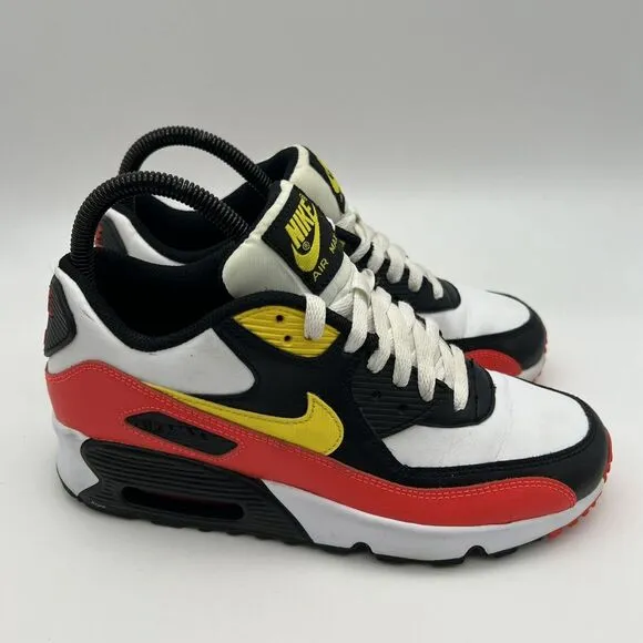 Nike Air Max Shoes Boys Sz 5.5Y Black‎ White Red Yellow Athletic 833412-120