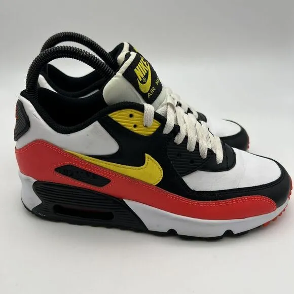 Nike Air Max Shoes Boys Sz 5.5Y Black‎ White Red Yellow Athletic 833412-120