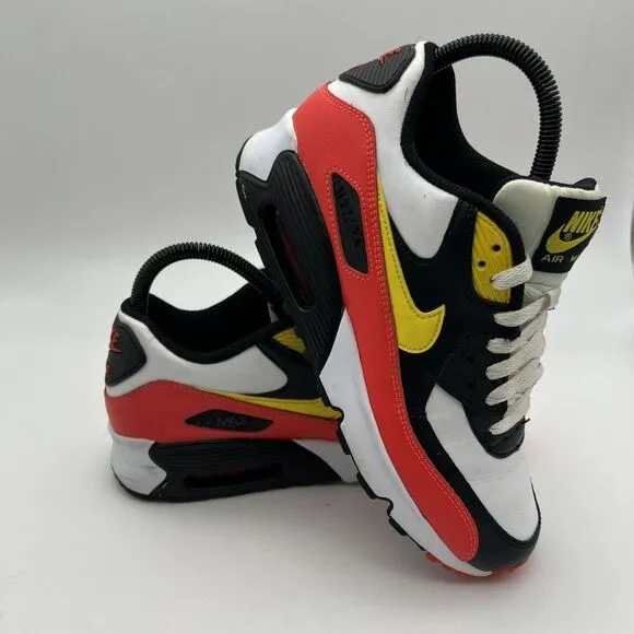Nike Air Max Shoes Boys Sz 5.5Y Black‎ White Red Yellow Athletic 833412-120