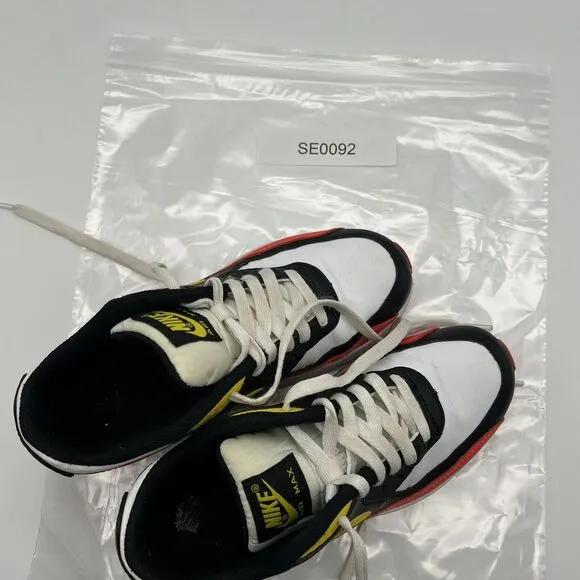 Nike Air Max Shoes Boys Sz 5.5Y Black‎ White Red Yellow Athletic 833412-120