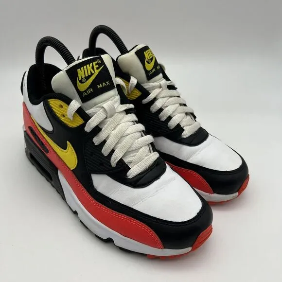 Nike Air Max Shoes Boys Sz 5.5Y Black‎ White Red Yellow Athletic 833412-120