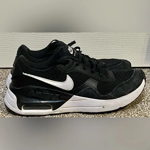 Nike Air Max System [DQ0284-001] Kids Casual Shoes Black White Size 6Y
