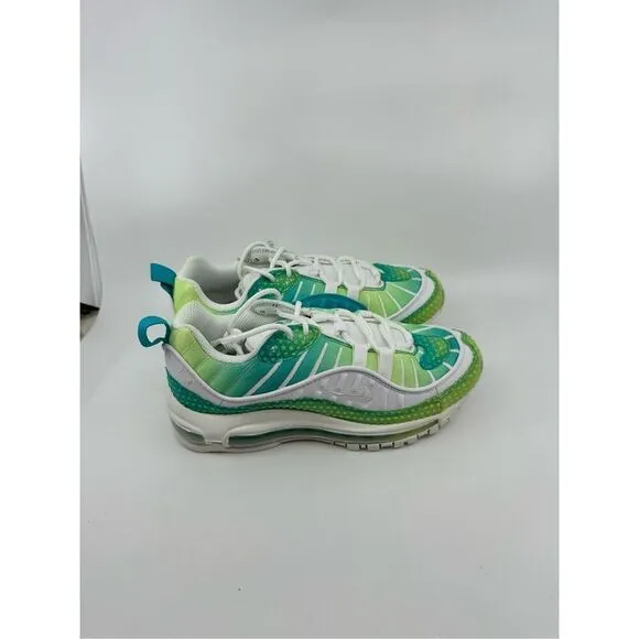 Nike Air Max 98 Bubble Pack Womens Size 6.5 White Green Running Shoes CI7379-300