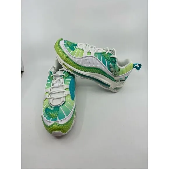 Nike Air Max 98 Bubble Pack Womens Size 6.5 White Green Running Shoes CI7379-300