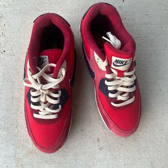 Nike Air max red, white and blue sneakers.