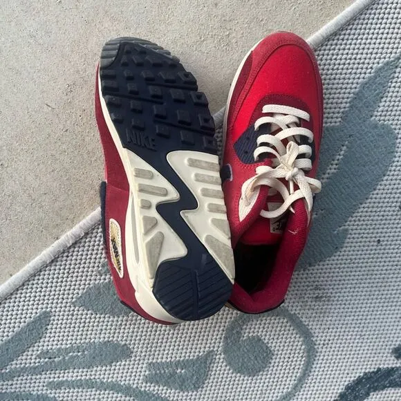 Nike Air max red, white and blue sneakers.