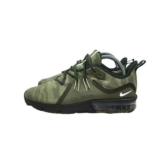 Nike Air Max SEQUENT 3 Premium Camo Athletic Running Shoes Men's Size 7.5