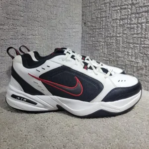 Nike Air Monarch IV Men's Size 12 US White Black Leather Casual Shoes 415445-101