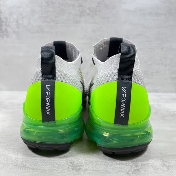 Nike Air VaporMax Flyknit 3 Running Shoes - Men's Size 9.5 - Green Gray