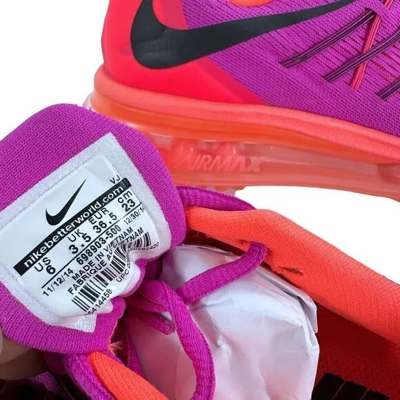 Nike Airmax 2015 Fuchsia Flash Hot Lava Running Shoes Women’s Size 6