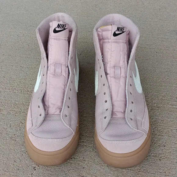 Nike Blazer Mid 77 Light Pink Leather Sneakers Athletic Casual Shoes Mens Sz 8.5