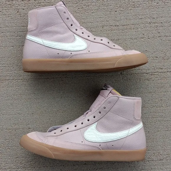 Nike Blazer Mid 77 Light Pink Leather Sneakers Athletic Casual Shoes Mens Sz 8.5