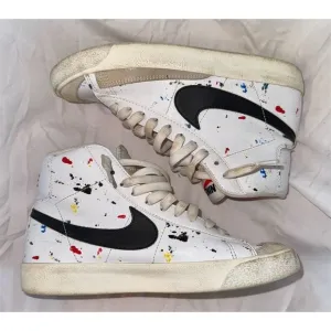 Nike Blazer Mid '77 Paint Splatter Sneakers Multicolor Size 5.5Y Unisex