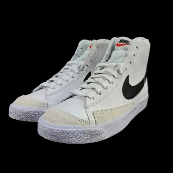 Nike Blazer Mid '77 White Black Blue Shoes DA4086-108 Youth Boy's Sz 6.5 (GS) Y