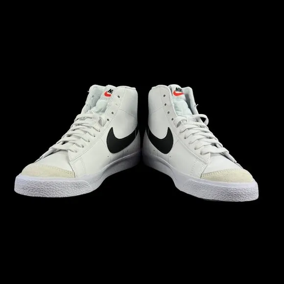 Nike Blazer Mid '77 White Black Blue Shoes DA4086-108 Youth Boy's Sz 6.5 (GS) Y
